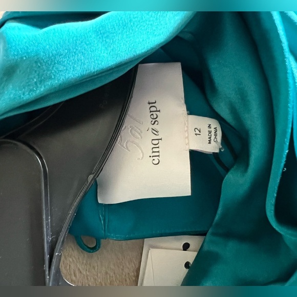 NWT Cinq a sept Denise dress - turquoise, size 12 - Picture 6 of 6